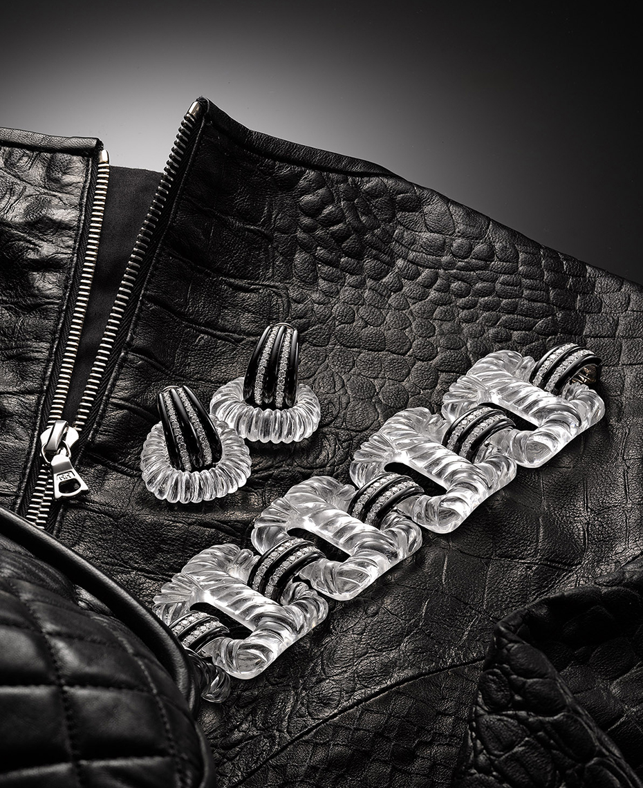 Editorial Photography - Rock Crystal and Onyx Set 