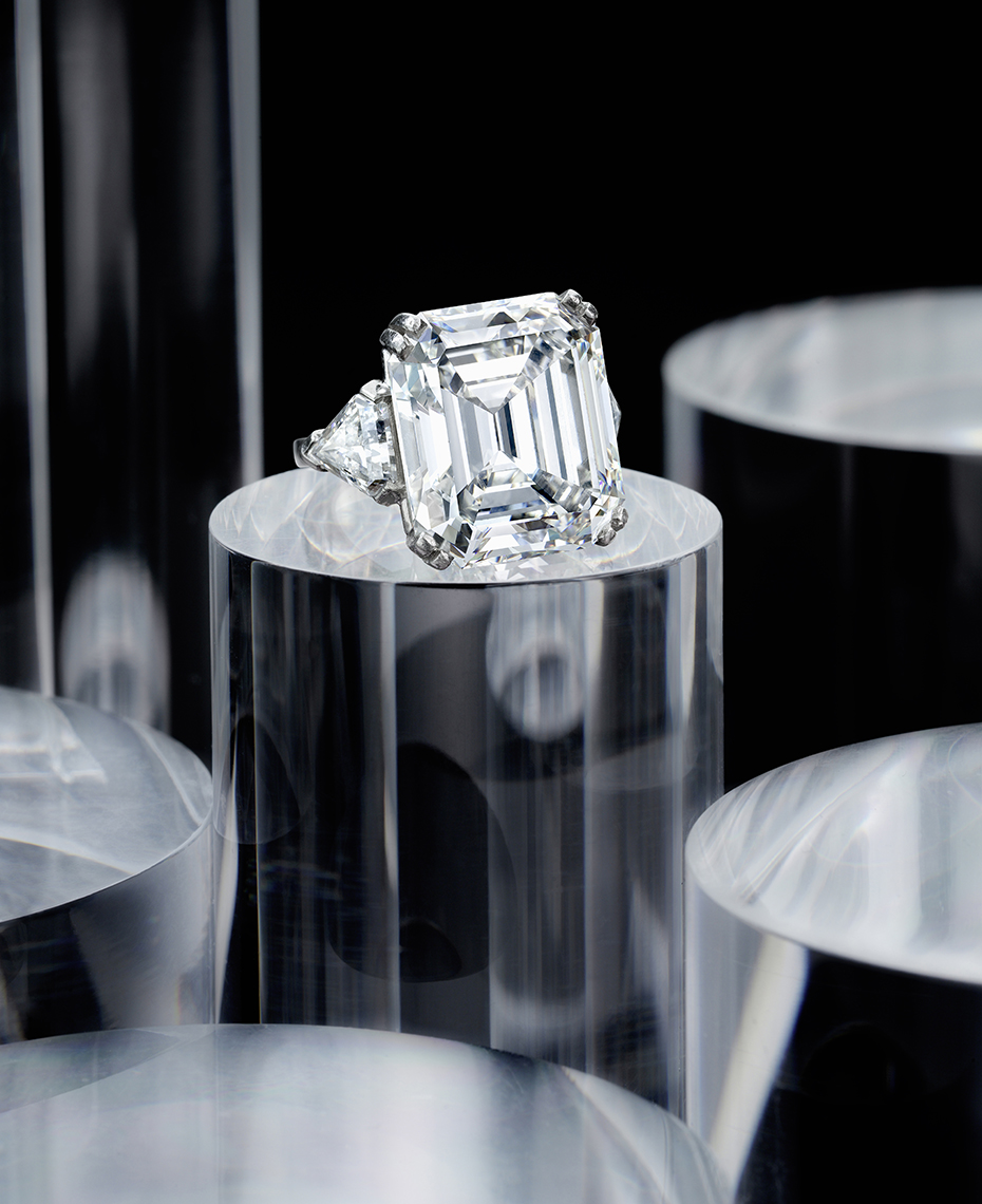 Jewelry Photography - DIamond Ring photographed on lucite