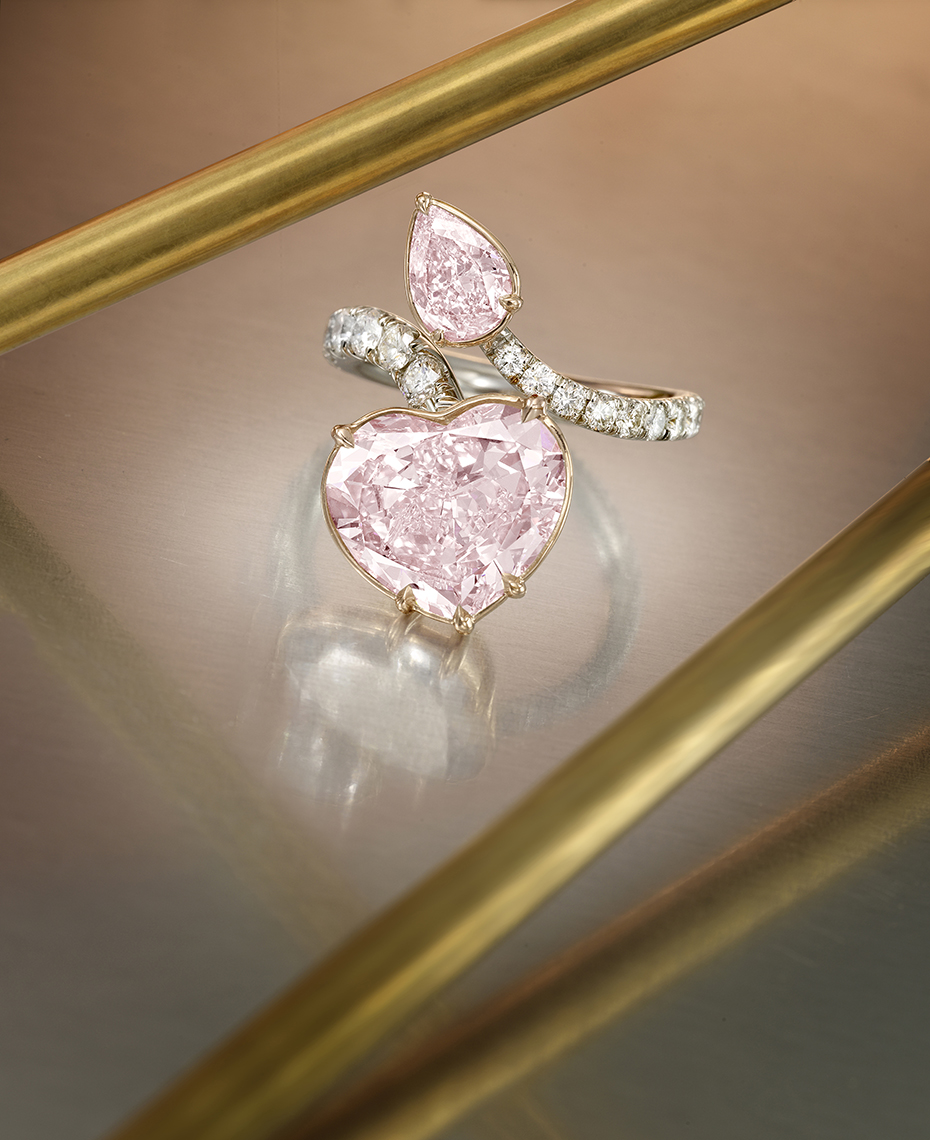 Jewelry Photography - Double Pink Diamond Ring