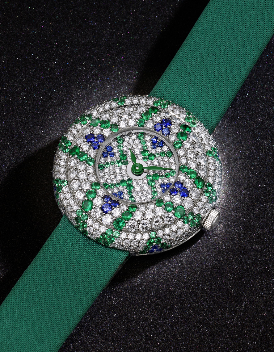 Timepiece Photography - Blancpain Sapphire, Diamond, and Emerald "ladybird" watch
